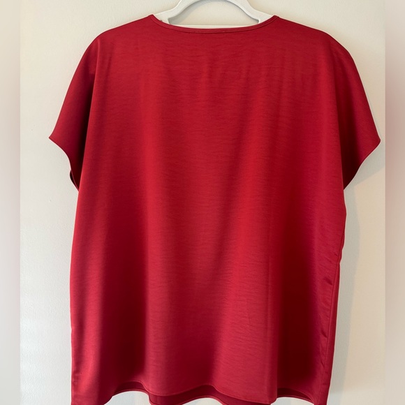 [EILEEN FISHER] Serrano Satin Scoop Neck Blouse - Picture 7 of 11